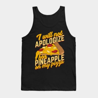 Funny Pineapple Pizza Lover Gift Tank Top